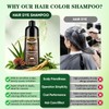 LASRWUP Brown Hair Dye Shampoo for 100% Gray Hair Coverage