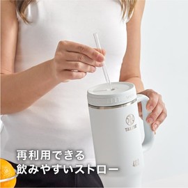 TAKEYA Straw Handle Tumbler, 0.4 fl oz (1.17 L), Onyx Cold Insulation, Straw Tumbler, 46.1 fl oz (1,170 ml)