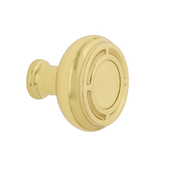 Nostalgic Warehouse Mission Brass 1 3/8" Cabinet Knob in Polished