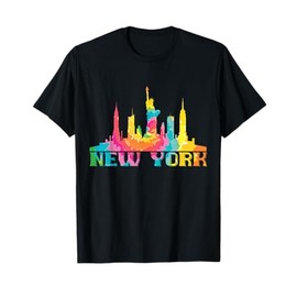New York City Skyline NYC Tie Dye Liberty I Love New York T-Shirt