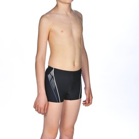 ARES5 Boys Arena Skid Badehose, Boys', arena Jungen Badehose Skid, black-Turquoise-White, 152 (EU)
