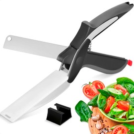 Kitchen Scissor Smart Cutting Board Knife - Kitchen Scissors Quick Vegetable Cutter Knife Vegetable Chopper - Fruit Cutter Tools Vegetable Slicer Food Chopper Knife and Cutting Board Set