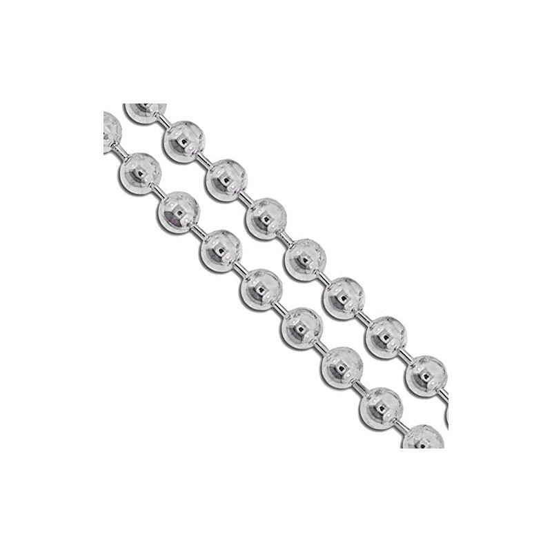Sac Silver Stainless Steel Military Ball Bead Chain 6mm Dog