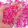 RODAKY 5000Pcs Resin Rhinestones，2MM Rose Red AB Round Flatback Jelly