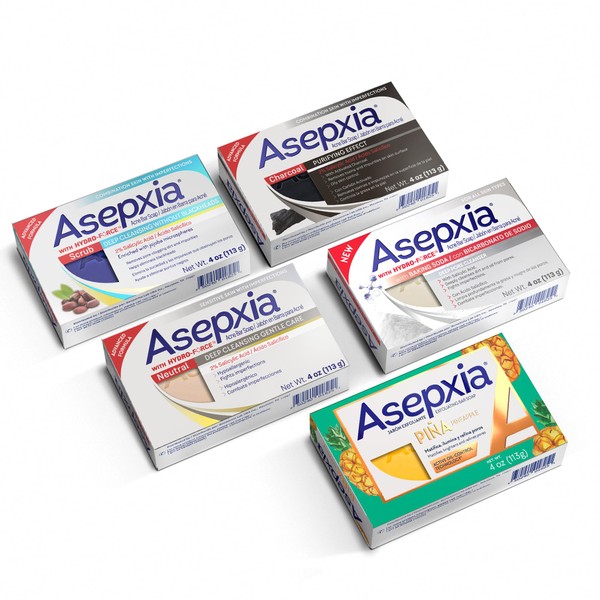 Asepxia Asepxia Acne Care Bar Soap Variety Pack with Hydro-Force: