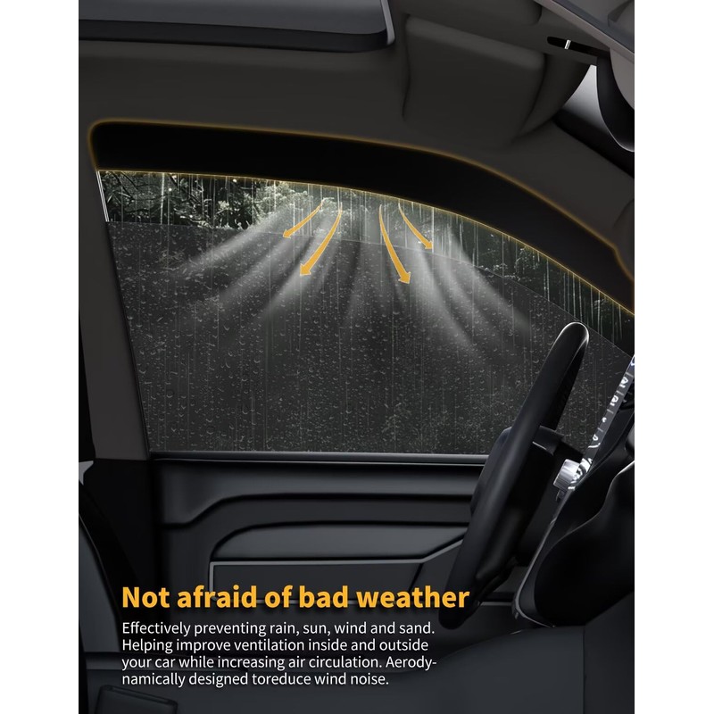 Window Rain Guards for Jeep Wrangler JL 2018-2026/Jeep Gladiator 2020-2026