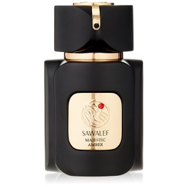 Sawalef Majestic Amber by Swiss Arabian - Sweet, Elegant, Amber-Based Elixir De Parfum Fragrance - Floral and Fruity Notes of Plum, Lemon, and Turkish Rose - Intense, Long-Lasting Scent - 2.7 oz