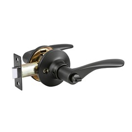 Hermex Basic CEMA-6BB, Cerradura manija "Milán" para baño color negro cilindro de latón