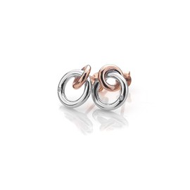 Hot Diamonds 18 ct Rose Gold Plated Eternity Interlocking Stud Earrings