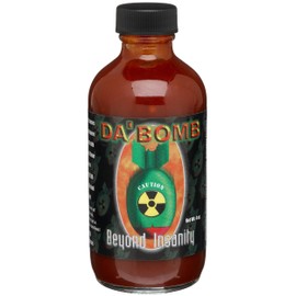 Da'Bomb Beyond Insanity Hot Sauce, 4-Ounce Glass Jars (Pack of 6)