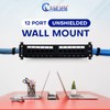 NewYork Cables® Cat6 12 Port Patch Panel with Back Bar,