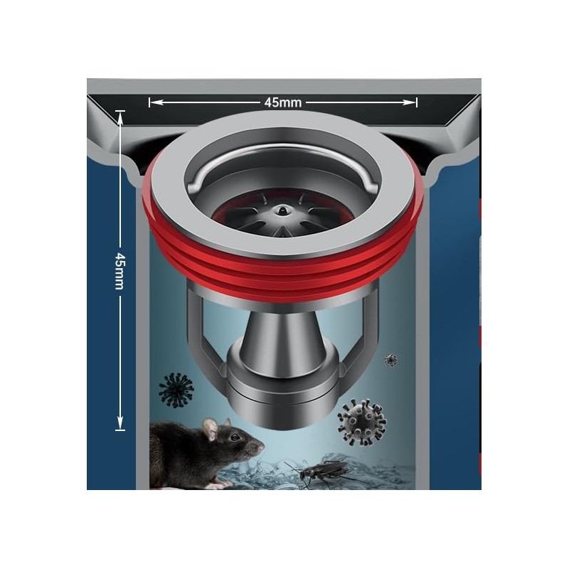 Shower Drain backflow Preventer, Odor-Proof Drain core, one-Way Drainage Valve,