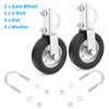 Gate Wheel Supporting Metal Swing Gate, 6" Gate Helper Wheels