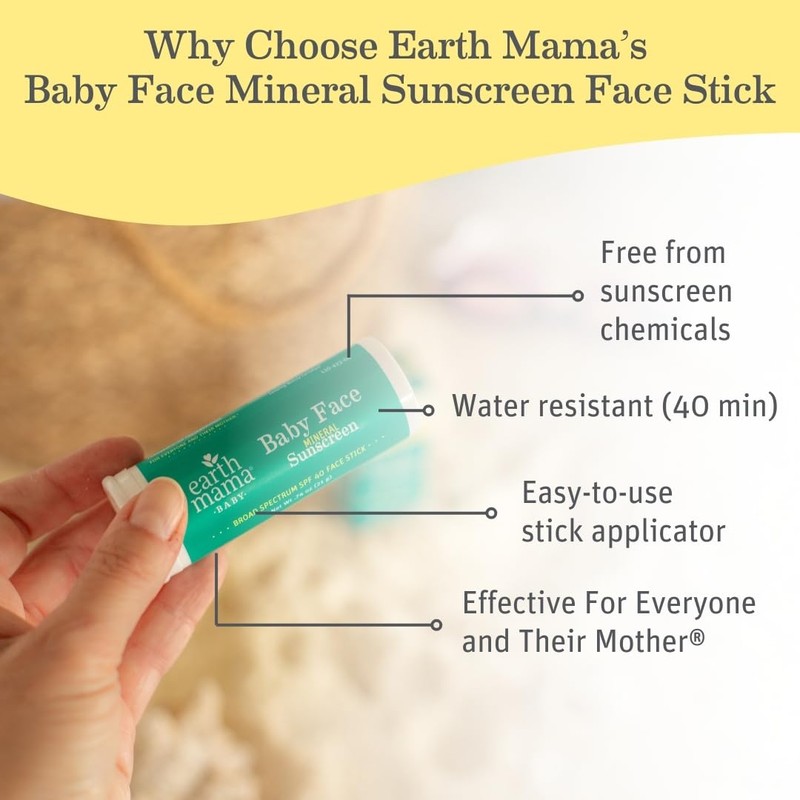 Earth Mama Baby Face Mineral Sunscreen Stick & Lotion Set,