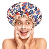 mikimini Reusable Showe Cap for Women Waterproof, Large Shower Caps