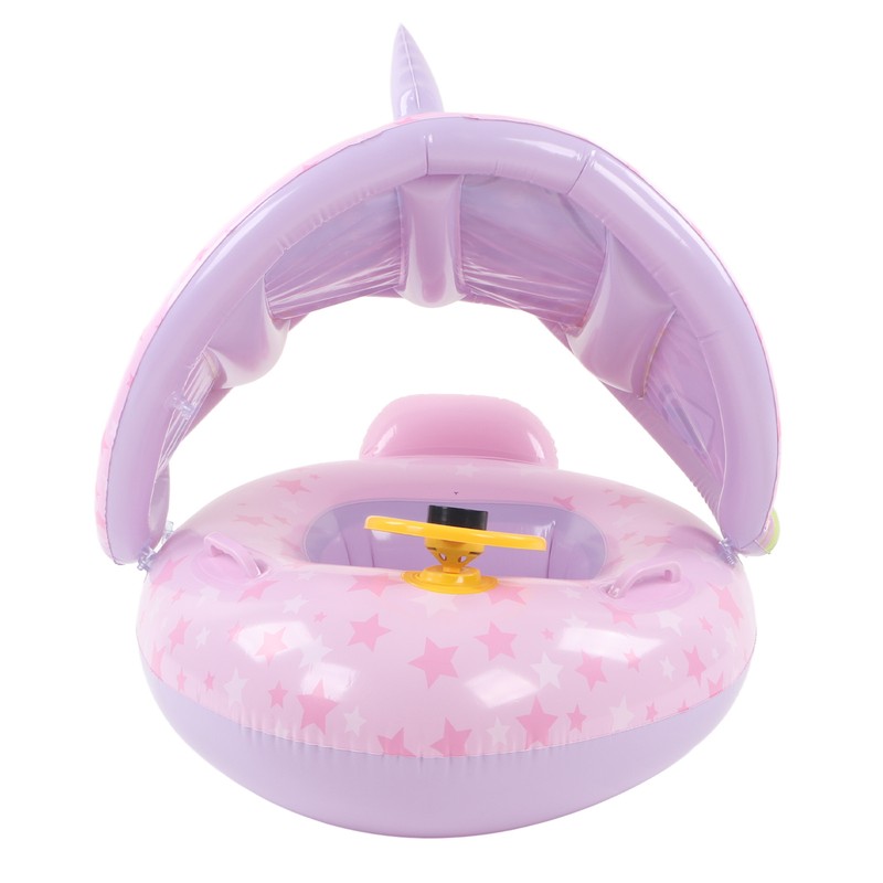 Inflatable Baby Swim Float Cartoon Shape Double Handle Inflatable Baby