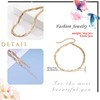 Wendalern Golden Snake Chain Necklace Double Layer Twist Herringbone Choker