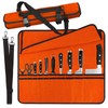 QIQU Orange Chef Knife Bag With 20 Slots Cutlery Knives