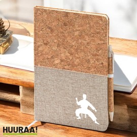Huuraa Taekwondo Silhouette Notebook A5 80 Sheets Including Ballpoint Pen Taekwondo Gift Idea