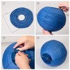 LIHAO Paper Lanterns 10 PCS Blue Round Paper Lanterns Hanging
