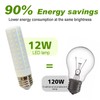 Geminilite E26 LED Corn Light Bulbs 12W, Daylight White 6500K,