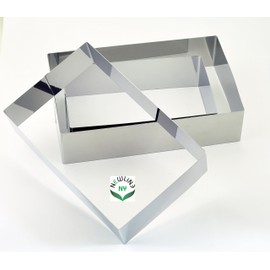 NewlineNY Edelstahl 3 Größen rechteckige Form, 3-in-1-Set