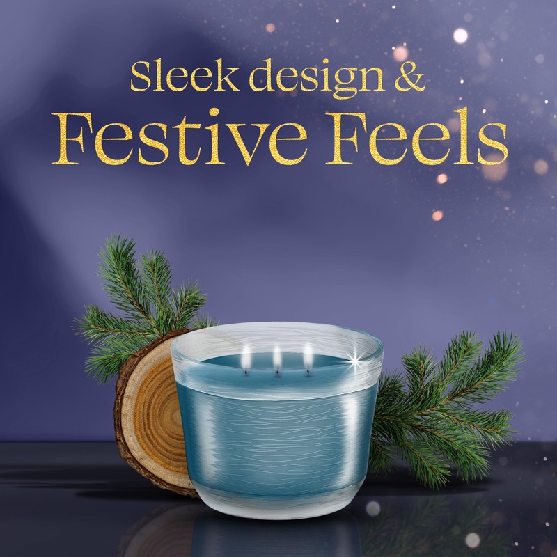 Glade 3-Wick Scented Candle Jar, Embers & Sandalwood, Air Freshener