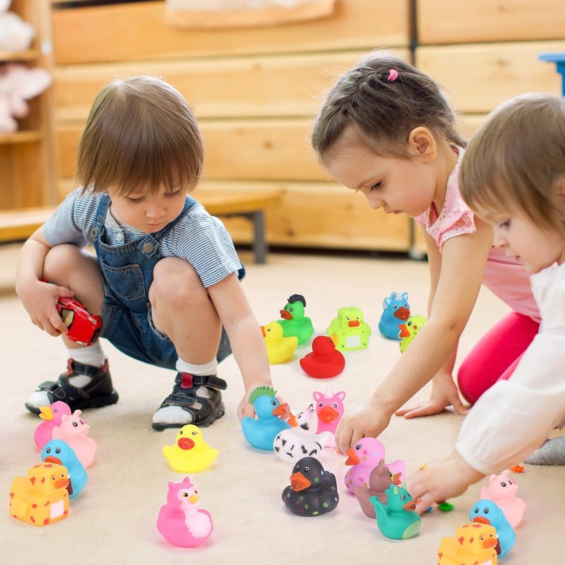 30 PCS Rubber Ducks, HMNXG Random Assortment Mini Rubber Duckie