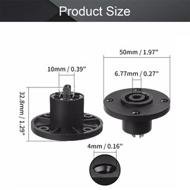 Fielect 6pcs Speakons Panel Mount Connector 4-Pin Audio Speaker Jack Twist Lock Round Speaker Jack Plate with Metal Insert LY-KNT041