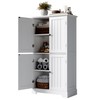 ChooChoo Bathroom Floor Cabinet, Modern Bathroom Storage Cabinet with 4
