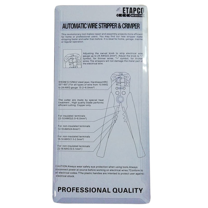 Wire Stripper - Wire Strippers Electrical, Terminal Crimper, Cable Cutters,