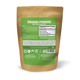 HerbsForever Brahmi Powder – Bacopa Monnieri – Supports Focus, Concentration, Alertness – Non GMO, Organic, Vegan – 454 GMS