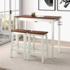 GOFLAME 3-Piece Bar Table Set, Counter Height Pub Table and