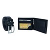 Laura Biagiotti Mens Gift Box Leather Belt and Wallet, black
