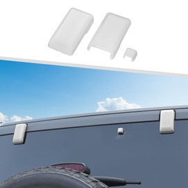 Jimen Compatible with Ford Bronco 2021-2024, 3PCS Tailgate Rear Window Hinge Liftgate Glass Hinge Cover Exterior Trim Accessories (White)