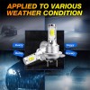 AUIMSOCO H7+H7 LED Headlight Combo 4 High Low Beam Bulbs