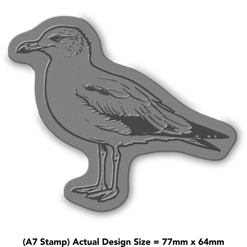 'British Seagull' Rubber Stamp - Unmounted Design for Crafting &
