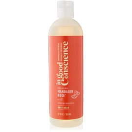 In Good Conscience Hydrating Body Wash: All-Natural Mandarin Rose & Babassu Oil | Sulfate, Paraben, Phthalate & PEG Free Soap | No Synthetic Fragrances | For Men & Women | 12 oz.