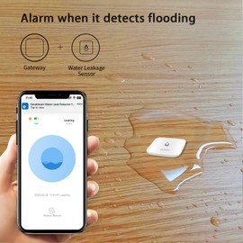 Easebloom Water Leak Detector for Home - Hub & Mini Water Leak Sensor 4-Pack,App Notifications,Sensors for Kitchen/Bathroom,Smart Water Leak Sensor