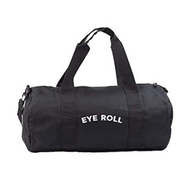 Hippowarehouse Eye roll (centred slogan) Gymwear Gym Duffle Cylinder Uniform Kit Bag 50 x 25 x 25cm 20 litres