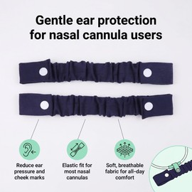 1pc Elastic Nasal Cannula Strap Ear Protectors for Oxygen Tubing-Blue