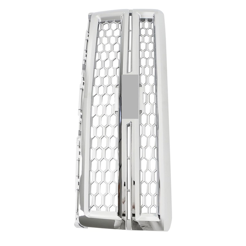 TJHSM Front Grille Bumper Honeycomb Chrome Silver Grill Replacement for