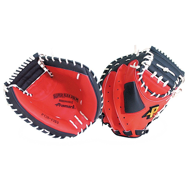 Promark PCM-4253 Soft Catcher's Mitt, Red Orange (For Right Throwing)