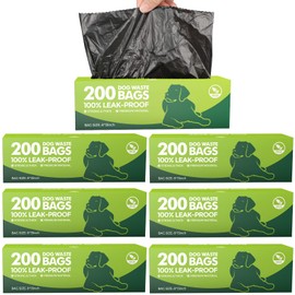 Sherr 6 Boxes Dog Poop Bags Bulk Leak Proof Dog Waste Bags Doggy Poop Bags Pet Waste Bags for Puppy Pets Outdoor Walking and Travel