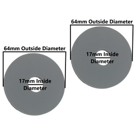 Silicone Seal for Toilet Flapper 64mm OD 17mm ID or 2.5-inch by 0.67-inch (2 Pack)
