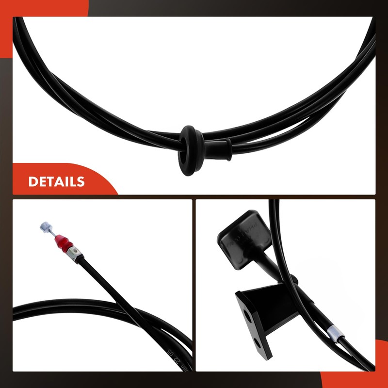 A-Premium Front Hood Latch Release Cable with Handle Compatible with
