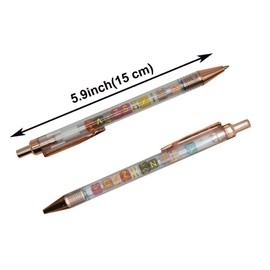 Maydahui 10PCS Retractable Letter Dice Ballpoint Pens Fun Game Pen Novelty Decompression Pens Black Ink for School Party Office