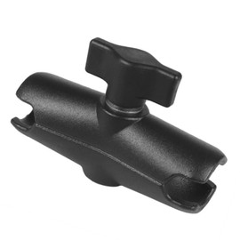 Liyquint Heavy Duty Aluminum Alloy Double Socket Arm Mount for RAM Mounts - 3.62in Adjustable Ball Joint Arm with 1" Ball Socket, Universal Phone Holder for Bike, Motorcycle, Truck & ATV/UTV. (Black)