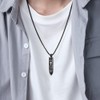 Rnivida Men's Black Cross Urn Pendant Necklace for Ashes, Serenity