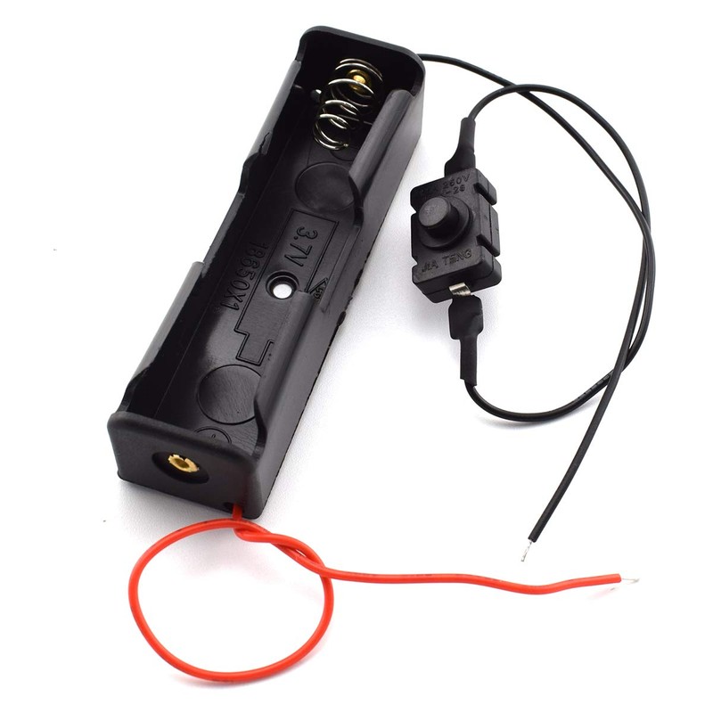 SDTC Tech 2-Pack 3.7V 18650 Battery Holder with Extend Button